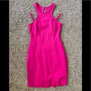 Hot pink bodycon dress
